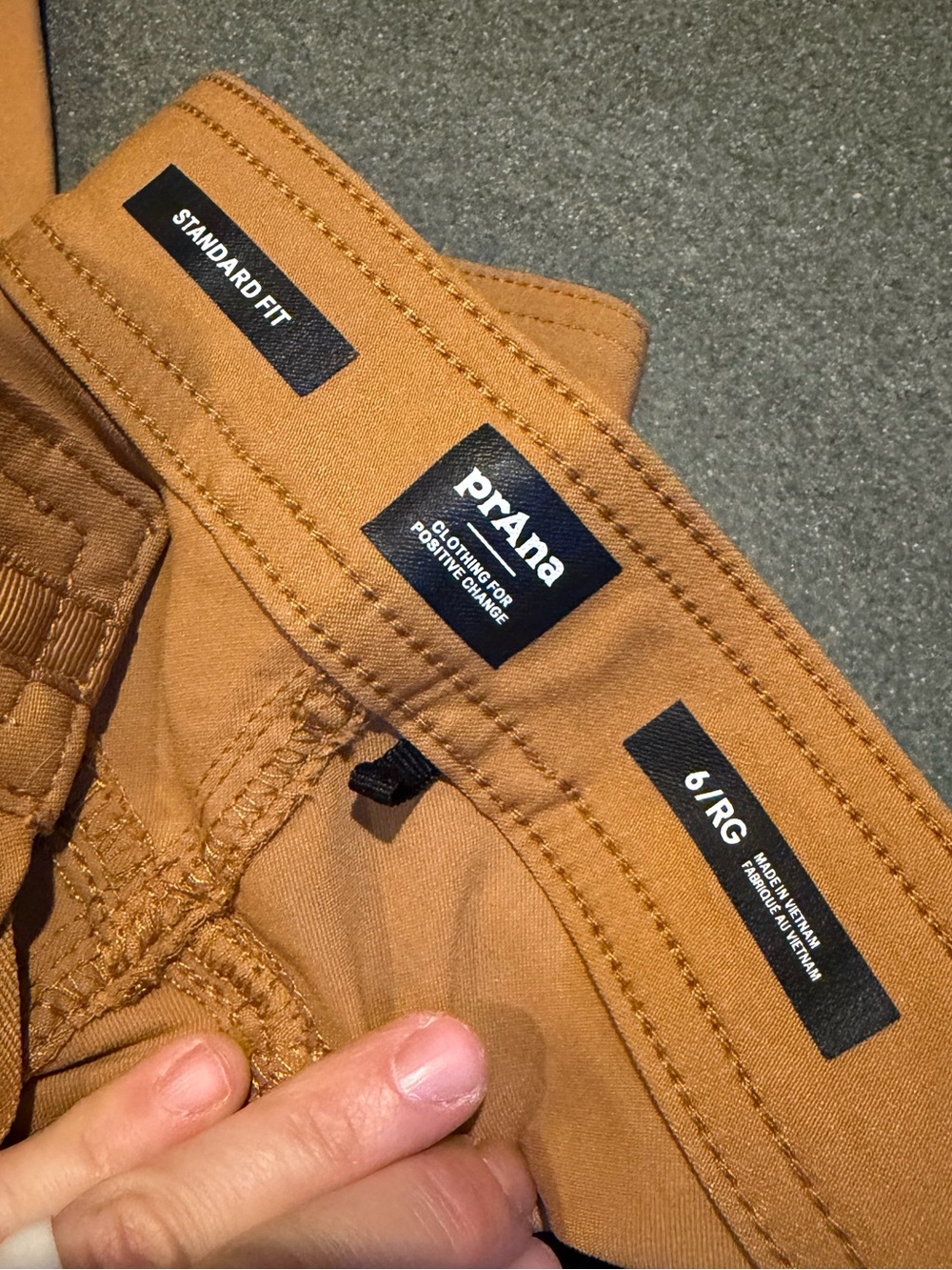 Prana Caramel Tan Standard Fit Pants